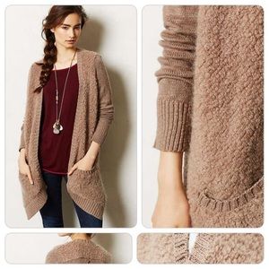 Anthropologie Sleeping on Snow thick brown cardi
