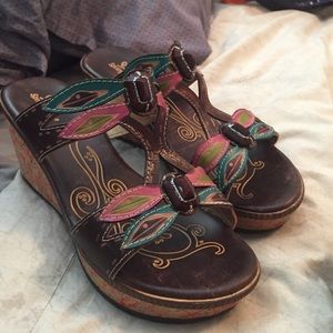 Flirty Spring Step wedges with jewel Detail.