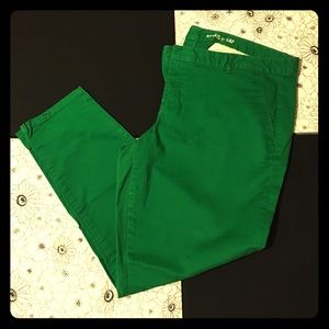 Gap skinny mini green khakis
