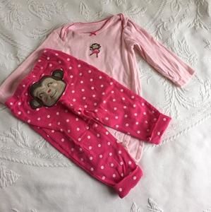 Carters set pink 18 mo