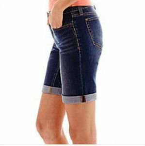 Stylus Dark Wash Denim Bermuda Shorts