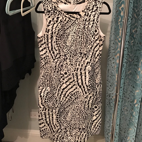 Elie Tahari printed shift dress.