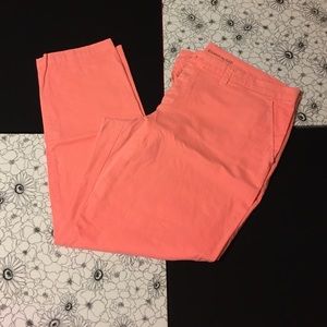 Gap broken-in straight coral khakis