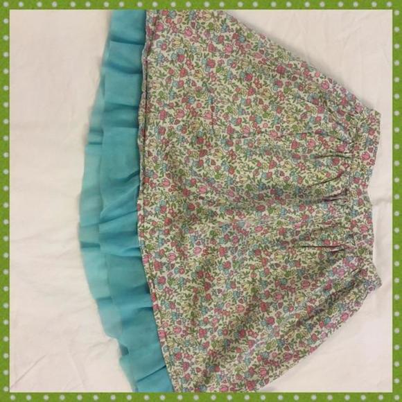 Flower knee length skirt