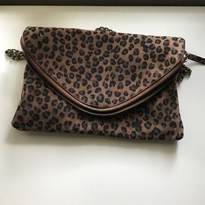 JCrew Leopard purse clutch