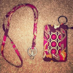 Vera Bradley Keychain ID Holder & Lanyard