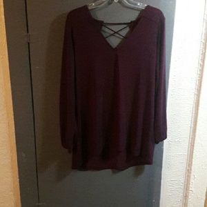 Express Maroon Top