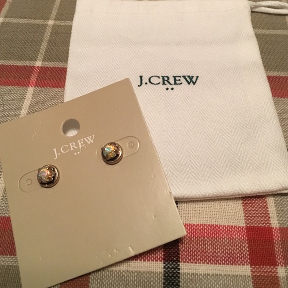 J. Crew earrings small crystal look NWT