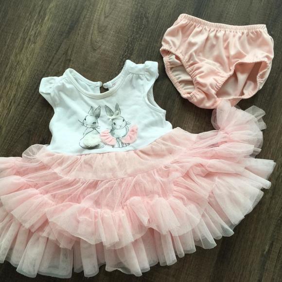 Two piece Tutu bunny dress! Perfect for Easter! Excellent condition