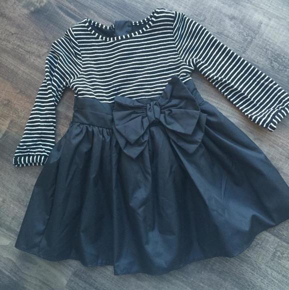 NWT - Cherokee black and white stripe dress! Size 12 months