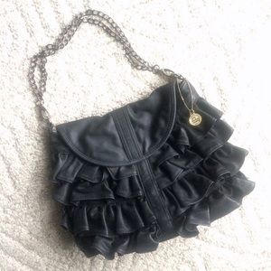 Big Buddha Ruffle Bag Black