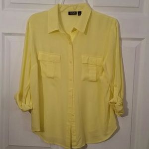 Yellow Rayon Blouse-size PL