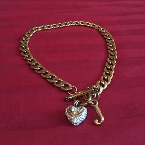 Gold Juicy Couture chain necklace