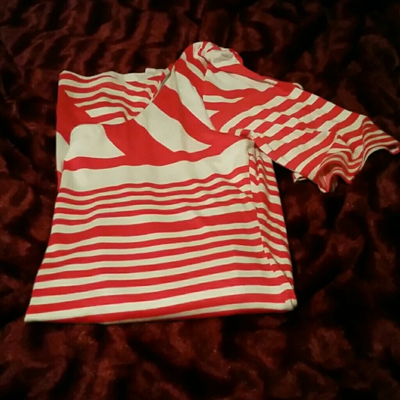 Bebe reddish-orange/cream bodycon dress. Size s - Picture 3 of 4