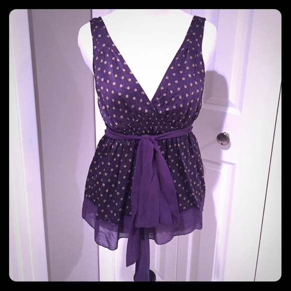 Silk Polka Dot Top