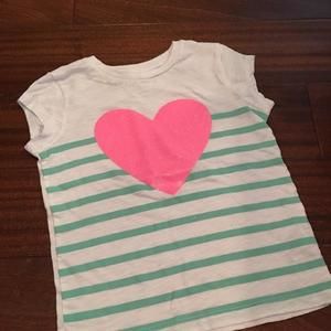 Sparkle heart with real stripes t-shirt - size 5
