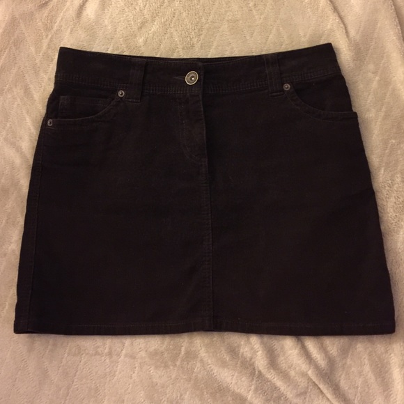 Brown corduroy mini skirt