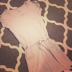 Calvin Klein light gray t-shirt dress XS