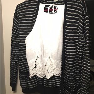 Forever 21 Striped Sweater/Cardigan