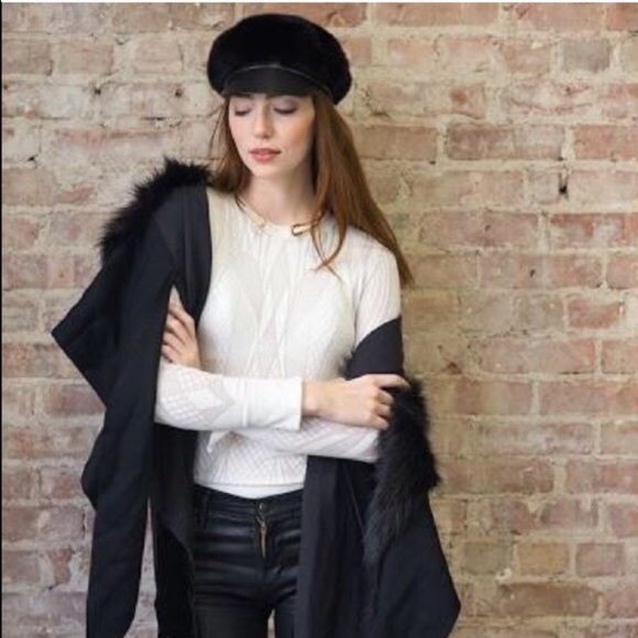 Nasty Gal Accessories - 💋REDUCED💋$298 NASTY GAL Black Fur & 100% Leather