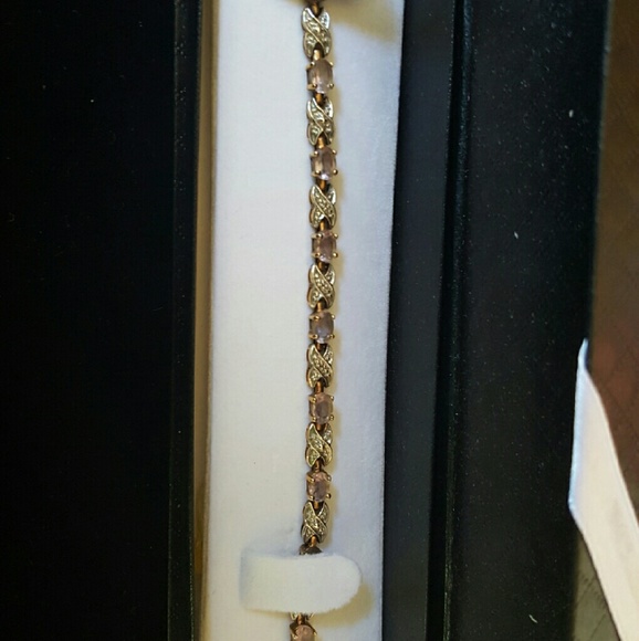 Diamond & Amethyst Tennis Bracelet