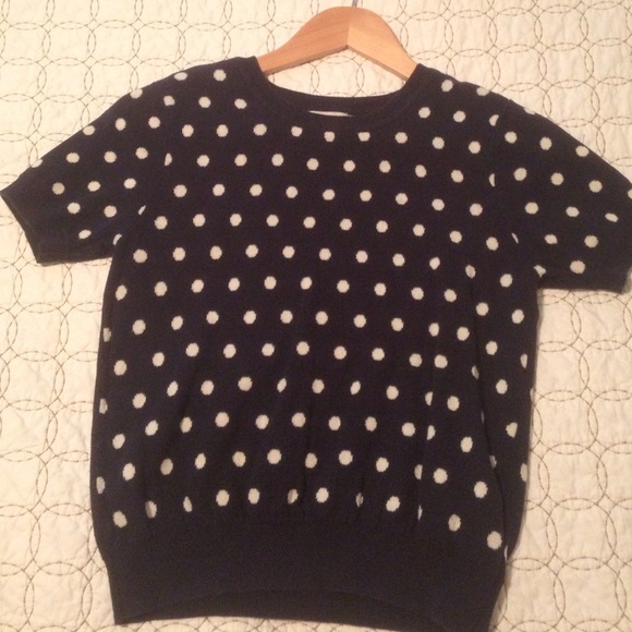 Forever 21 Polka Dot Short Sleeve Sweater - Picture 2 of 4