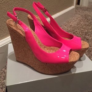 Jessica Simpson- never worn sling back platforms