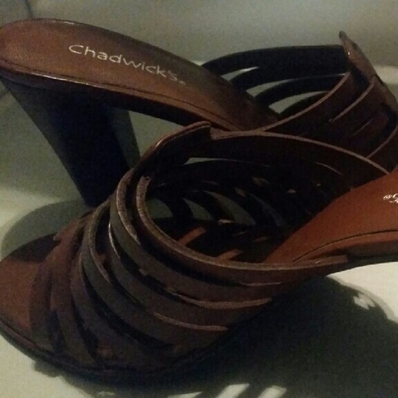 CHADWICK ' S BROWN LEATHER UPPER SHOES - Picture 3 of 4