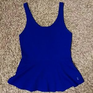 Royal blue peplum tank