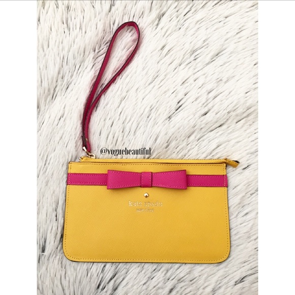 kate spade Handbags - Kate Spade Yellow & Pink Wristlet