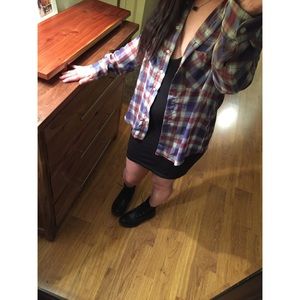 Lumiere Semi-Sheer Plaid Top