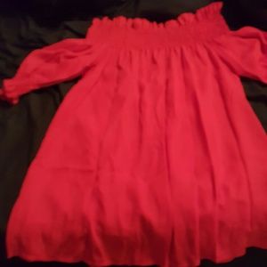 Red off the shoulder top