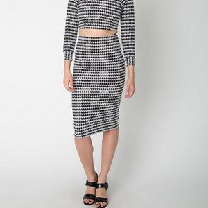 American Apparel Houndstooth Pencil Skirt Small