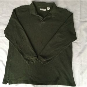 Olive green collared sweater -donates
