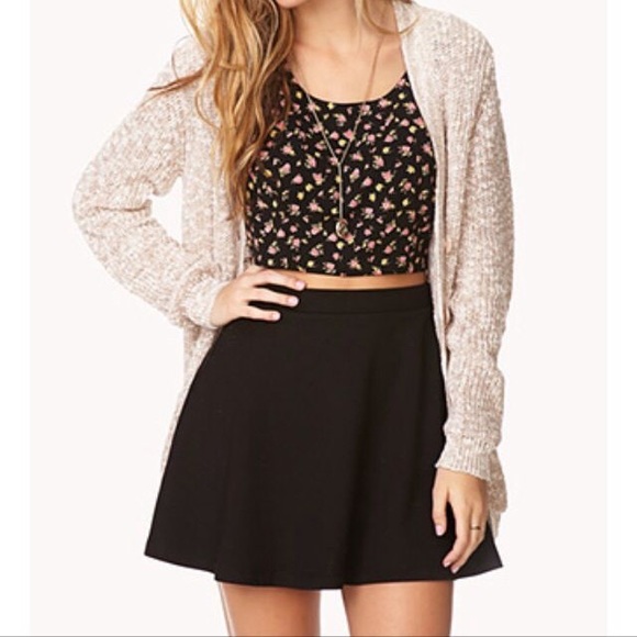 Forever 21 Basic Black Skater Skirt
