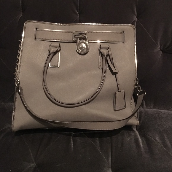 Large Michael Kors Hamilton tote (pewter) - Picture 1 of 3
