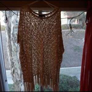 NWOT Cream poncho sweater dress!