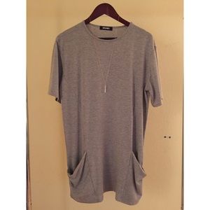 Missguided Slouchy Pocket Front T-Shirt Dress