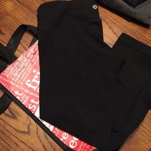 Black crop lulu lemon Wunder Unders