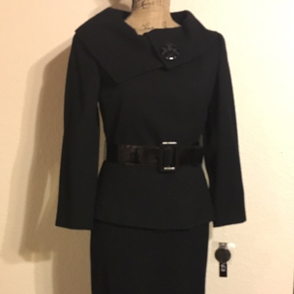 Tahari textured two-piece suit set 100% wool - Picture 1 of 4