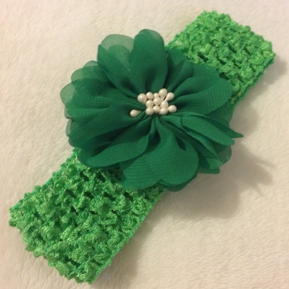 🎩 St. Patrick’s hair band with flower detail