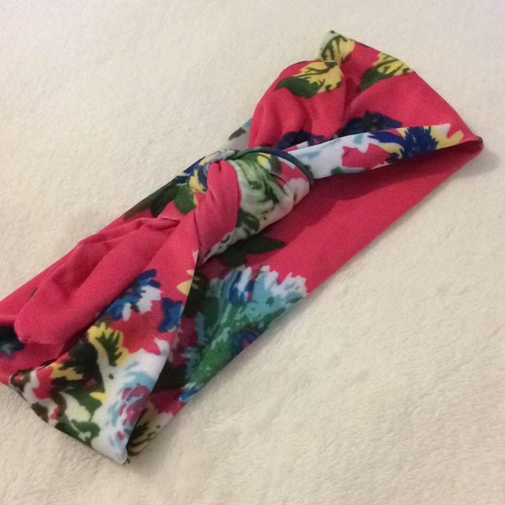 Baby to toddler floral bunny ears head wrap