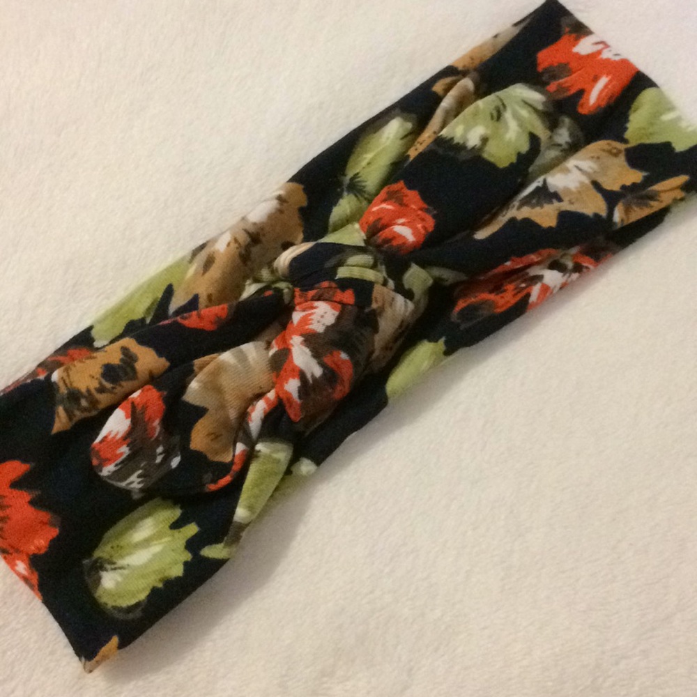 Baby to toddler floral bunny ears head wrap