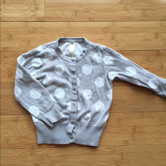 Grey & white polka dot cardigan - Picture 1 of 1