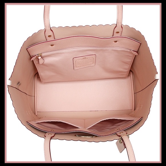 Coach Floral Appliqué Tote Handbag - Picture 3 of 5