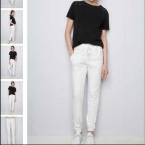 Brandy Melville White Jogger Sweatpants