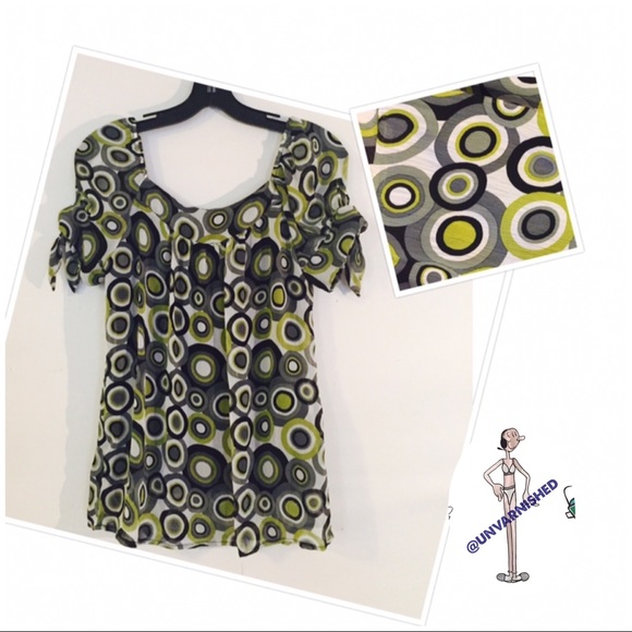 Ninety Sheer Peasant Top - Picture 3 of 5