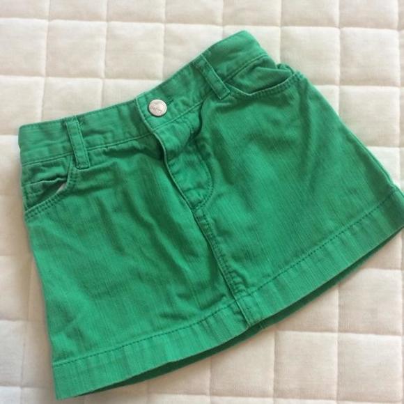 Green Denim Mini Skirt. - Picture 1 of 3