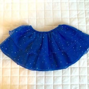 Sparkle blue skirt.