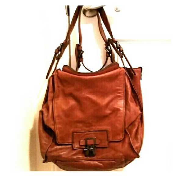 Kooba Russet Supple Leather Turn Lock 'Valerie'